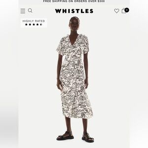 Dandelion Floral Midi Dress Whistles NWT